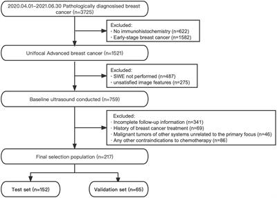 Prediction of clinical response to neoadjuvant therapy in advanced breast cancer by baseline B-mode ultrasound, shear-wave elastography, and pathological information